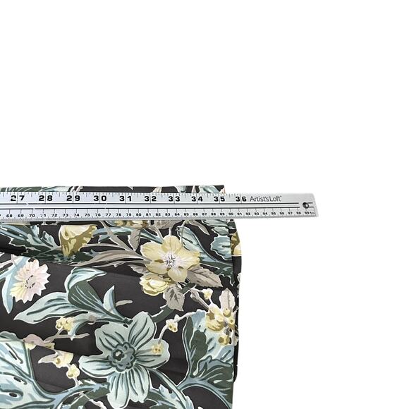 Vintage J.Crew Maxi Skirt Women’s 10 Green Brown Floral 100% Silk Pleated Flowy - Picture 6 of 7